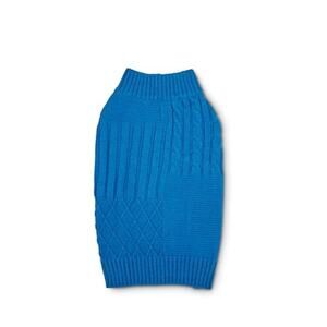 Youly The Poet Blue Mixed Cable-Knit Dog Sweater Size M New With Tags